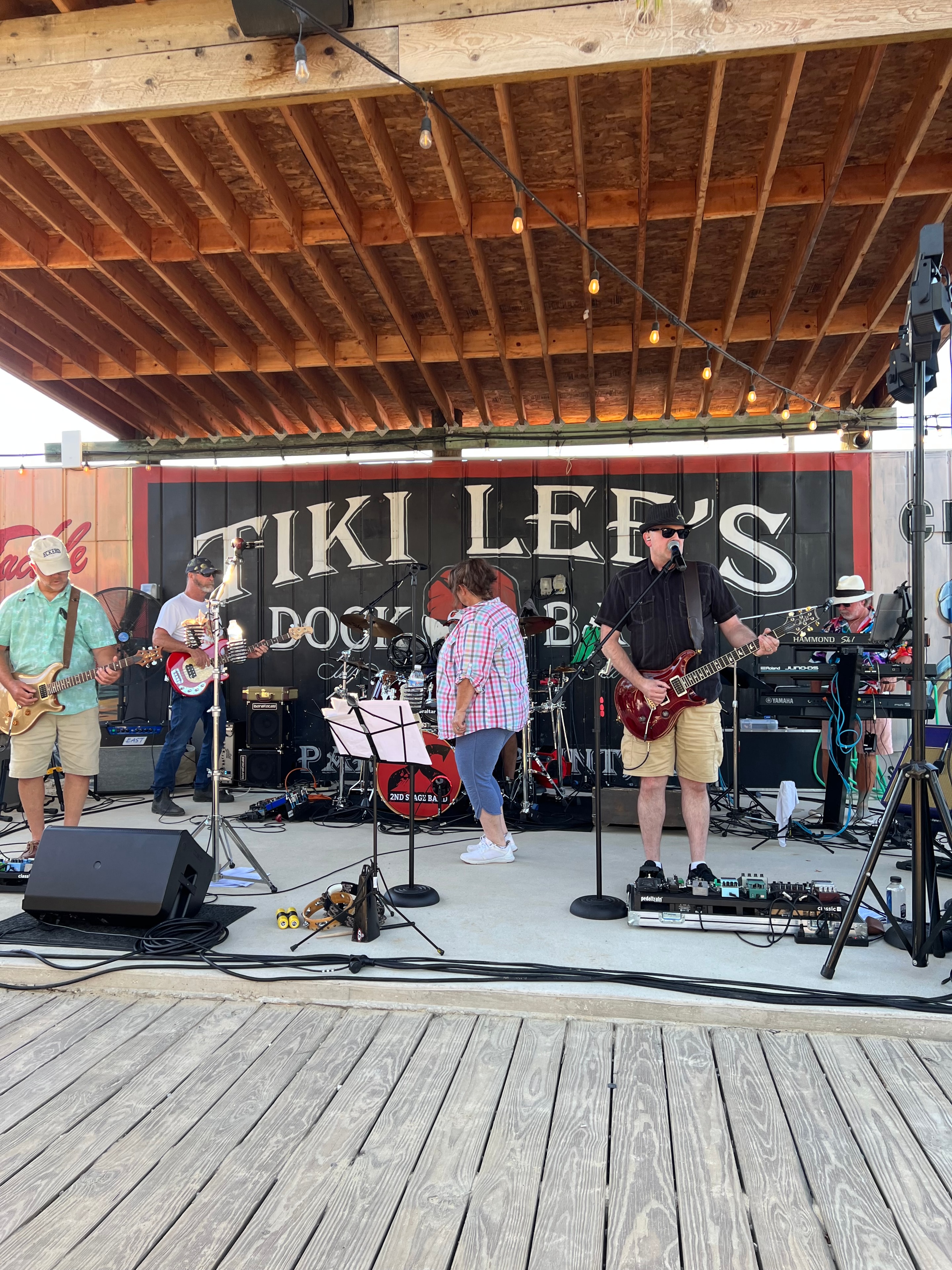 Band performing at Docklee's outdoor venue